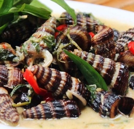 Ốc len xào dừa